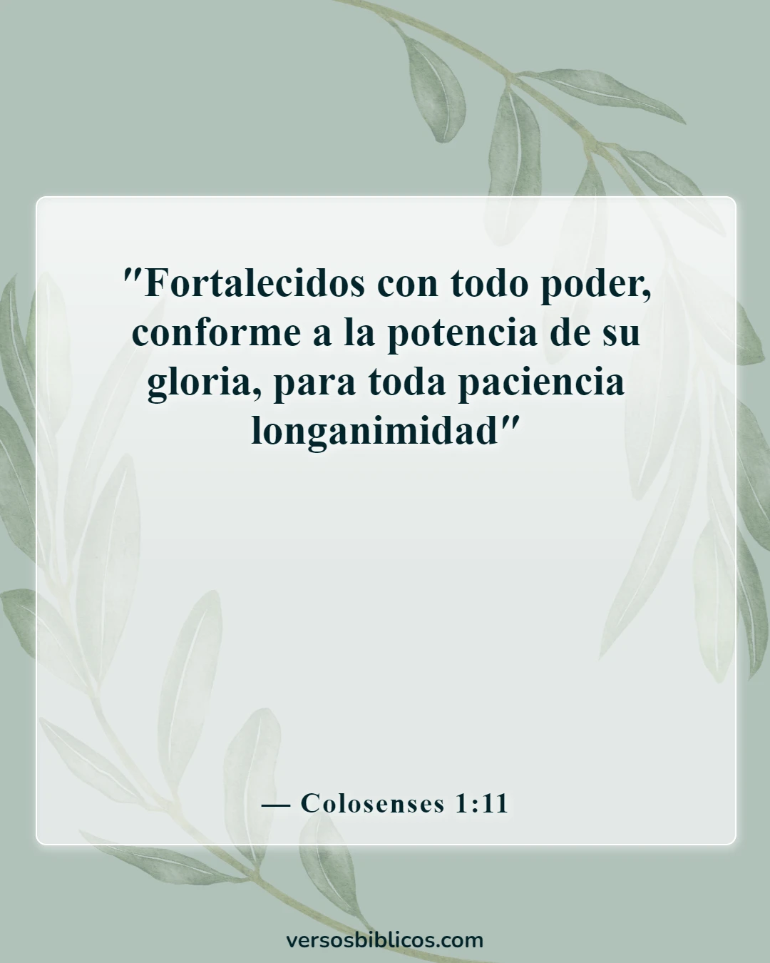 Versículos de la Biblia sobre la perseverancia (Colosenses 1:11)