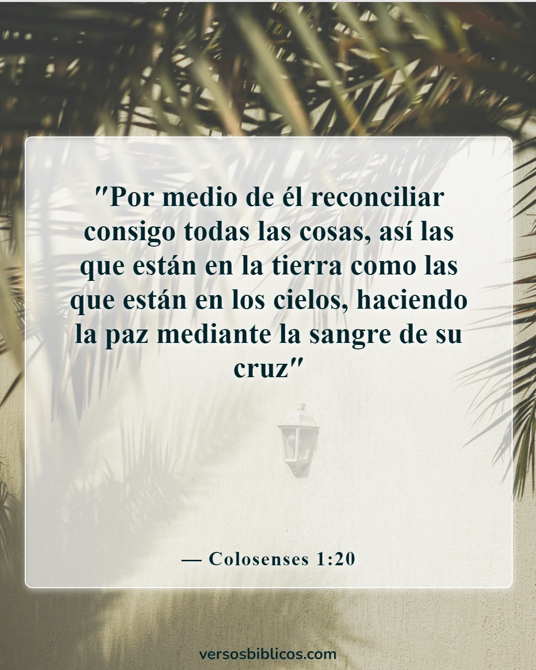 Versículos de la Biblia sobre la paz en la presencia de Dios (Colosenses 1:20)