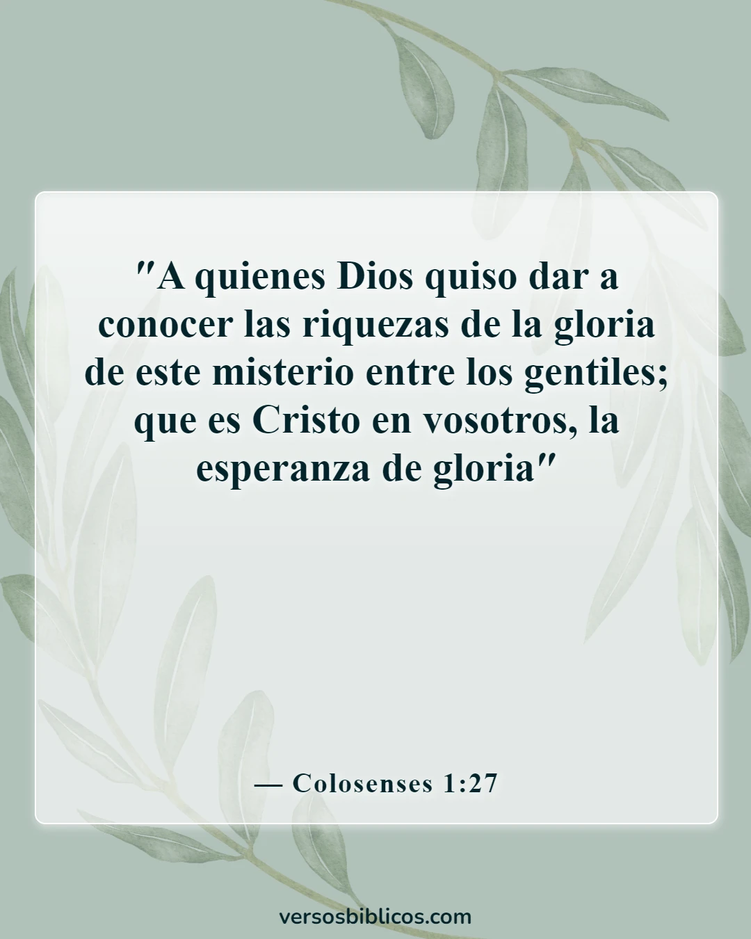 Versículos de la Biblia sobre la esperanza (Colosenses 1:27)
