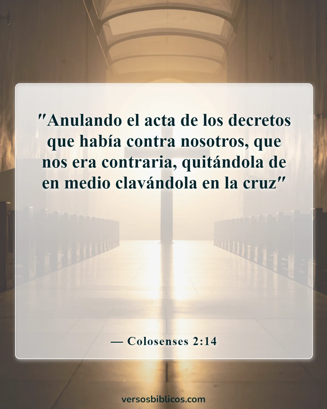 Versículos de la Biblia sobre Jesús sufriendo por nuestros pecados (Colosenses 2:14)