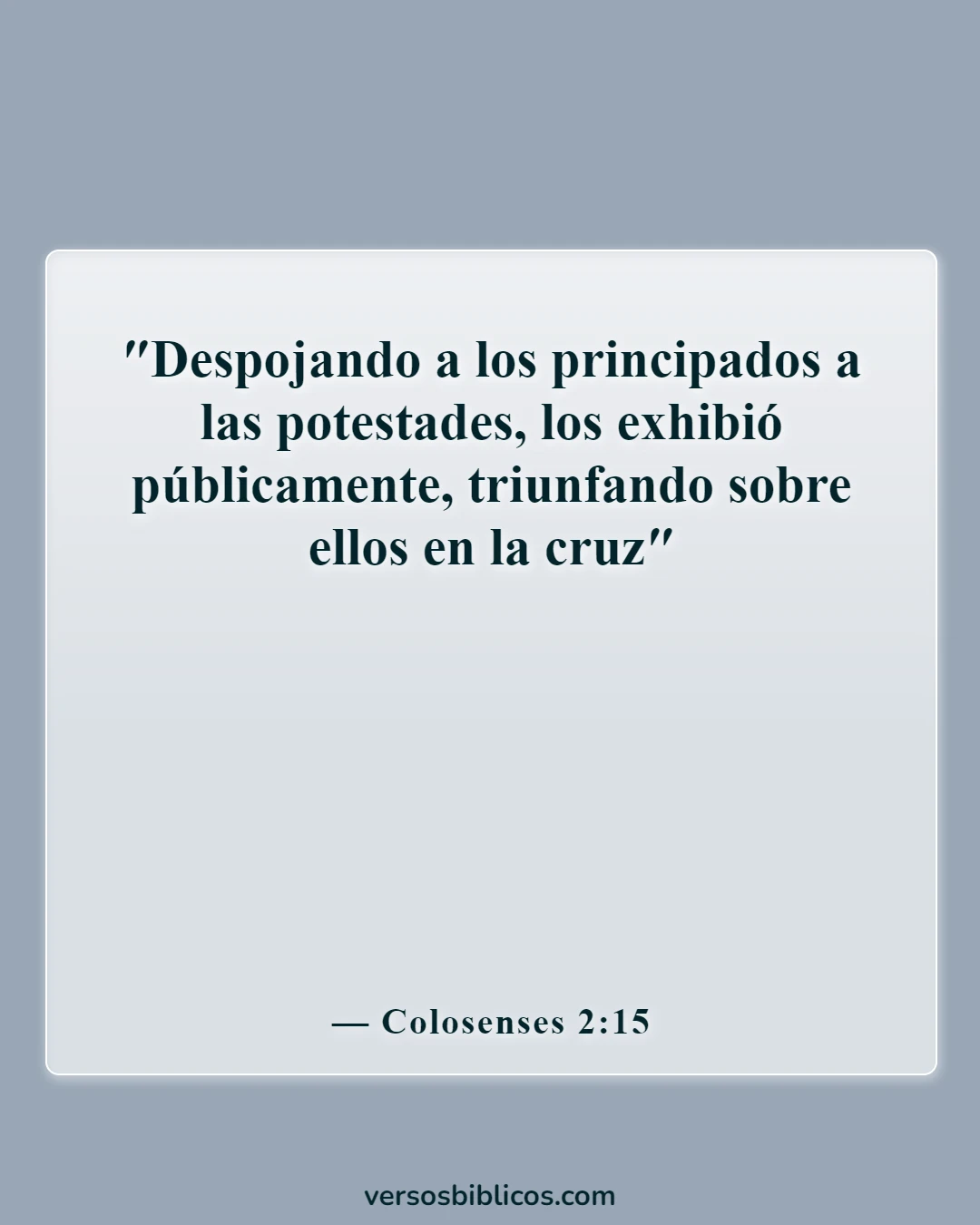 Versículos de la Biblia sobre la caída de Satanás (Colosenses 2:15)