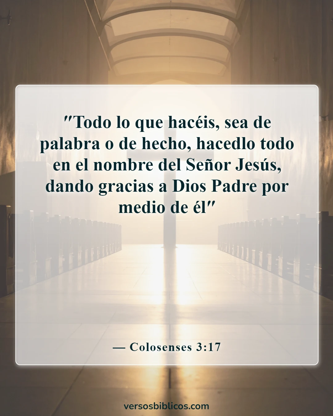 Versículos de la Biblia sobre la dedicación empresarial (Colosenses 3:17)