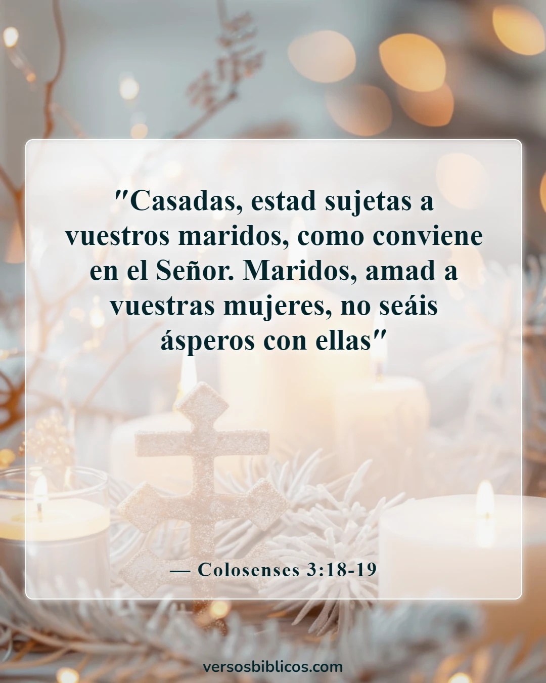Versículos de la Biblia sobre la mujer trabajadora (Colosenses 3:18-19)