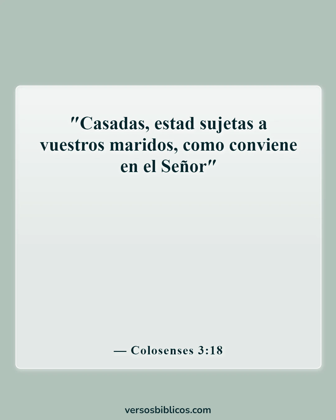 Versículos de la Biblia sobre una buena esposa (Colosenses 3:18)