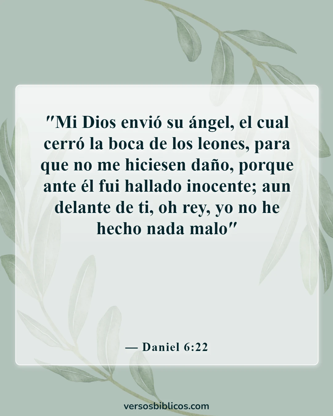 Versículos de la Biblia sobre la ayuda con la ansiedad (Daniel 6:22)