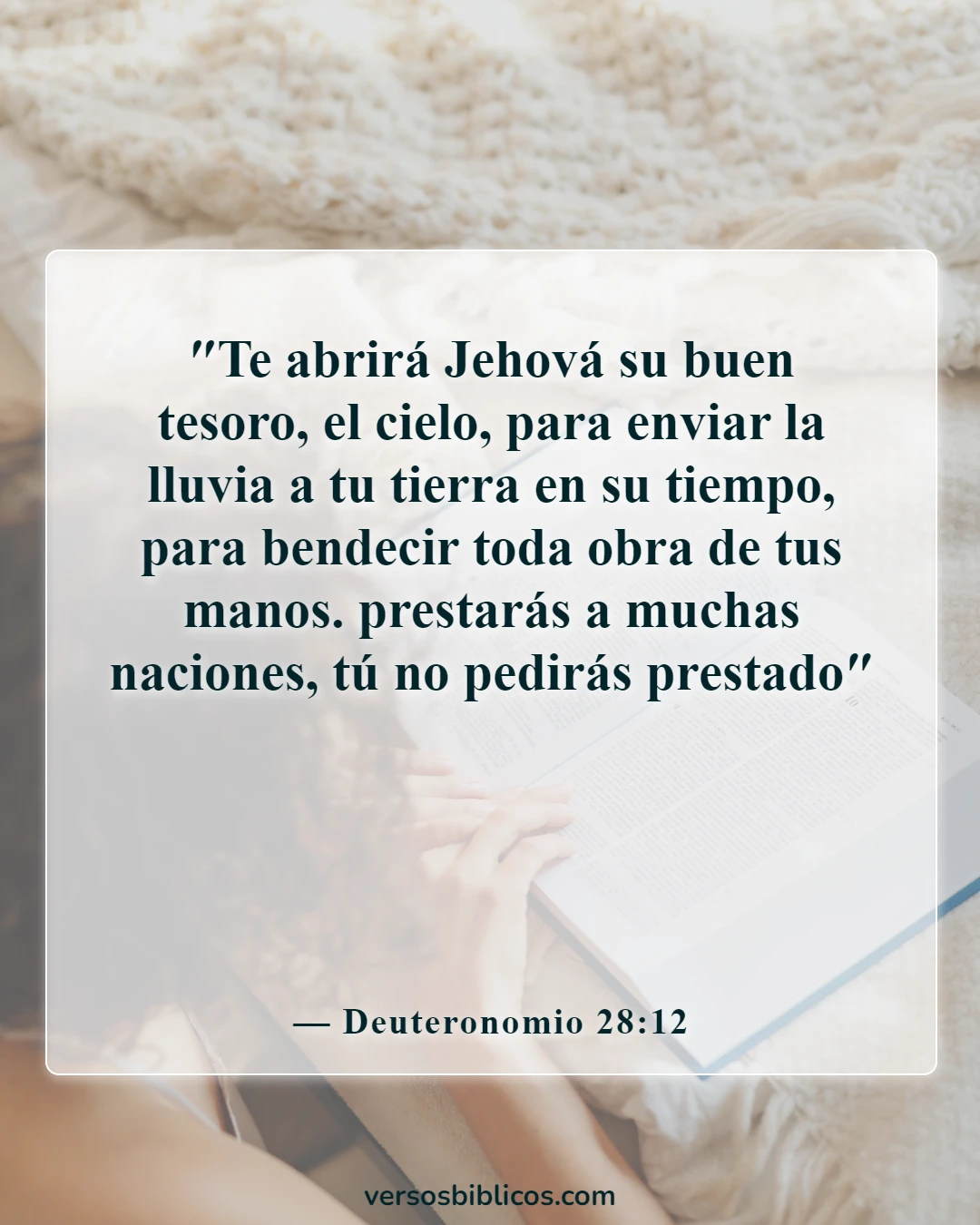 Versículos de la Biblia sobre vivir la vida más abundantemente (Deuteronomio 28:12)