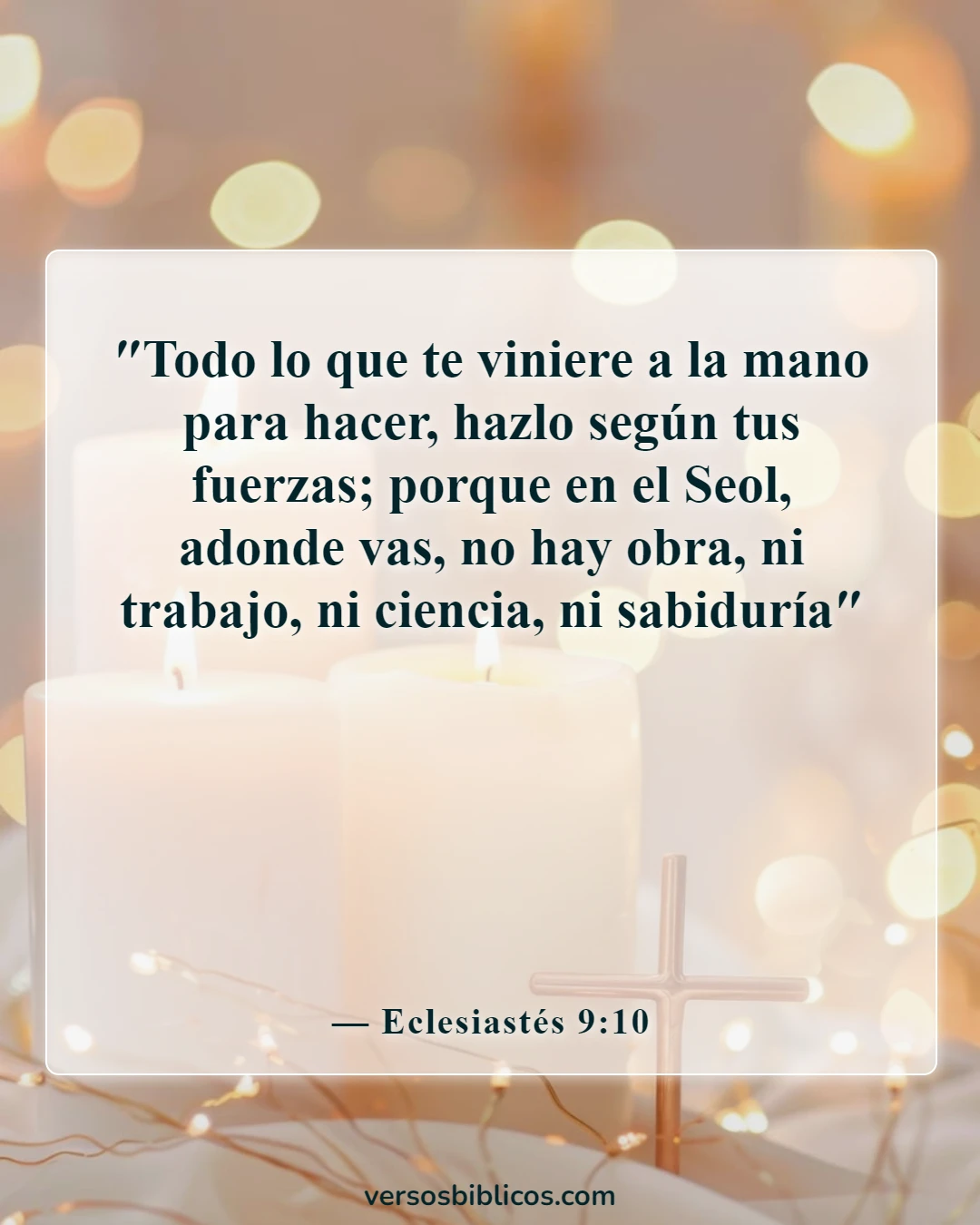 Versículos de la Biblia sobre la dedicación empresarial (Eclesiastés 9:10)