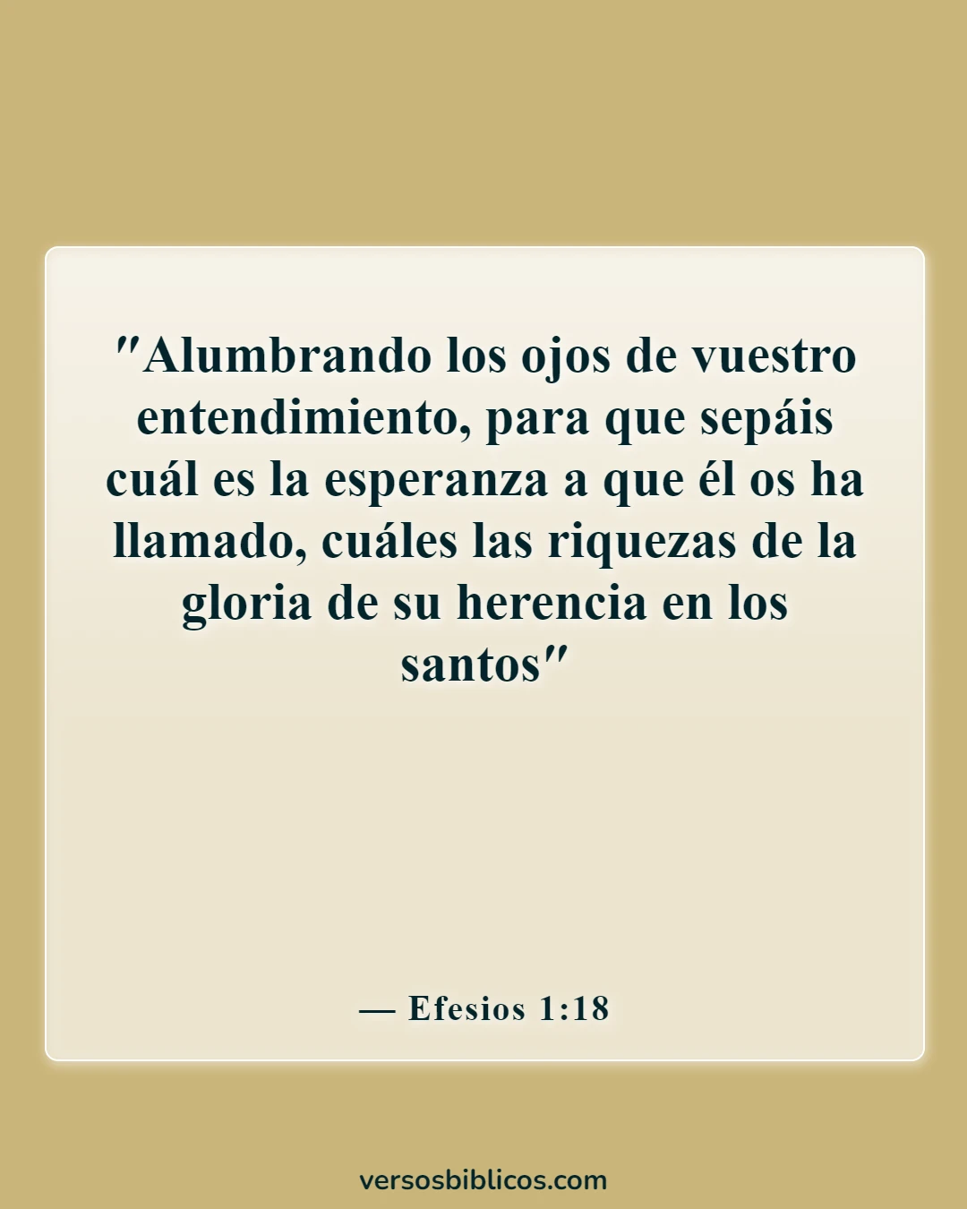 Versículos de la Biblia sobre despertar (Efesios 1:18)