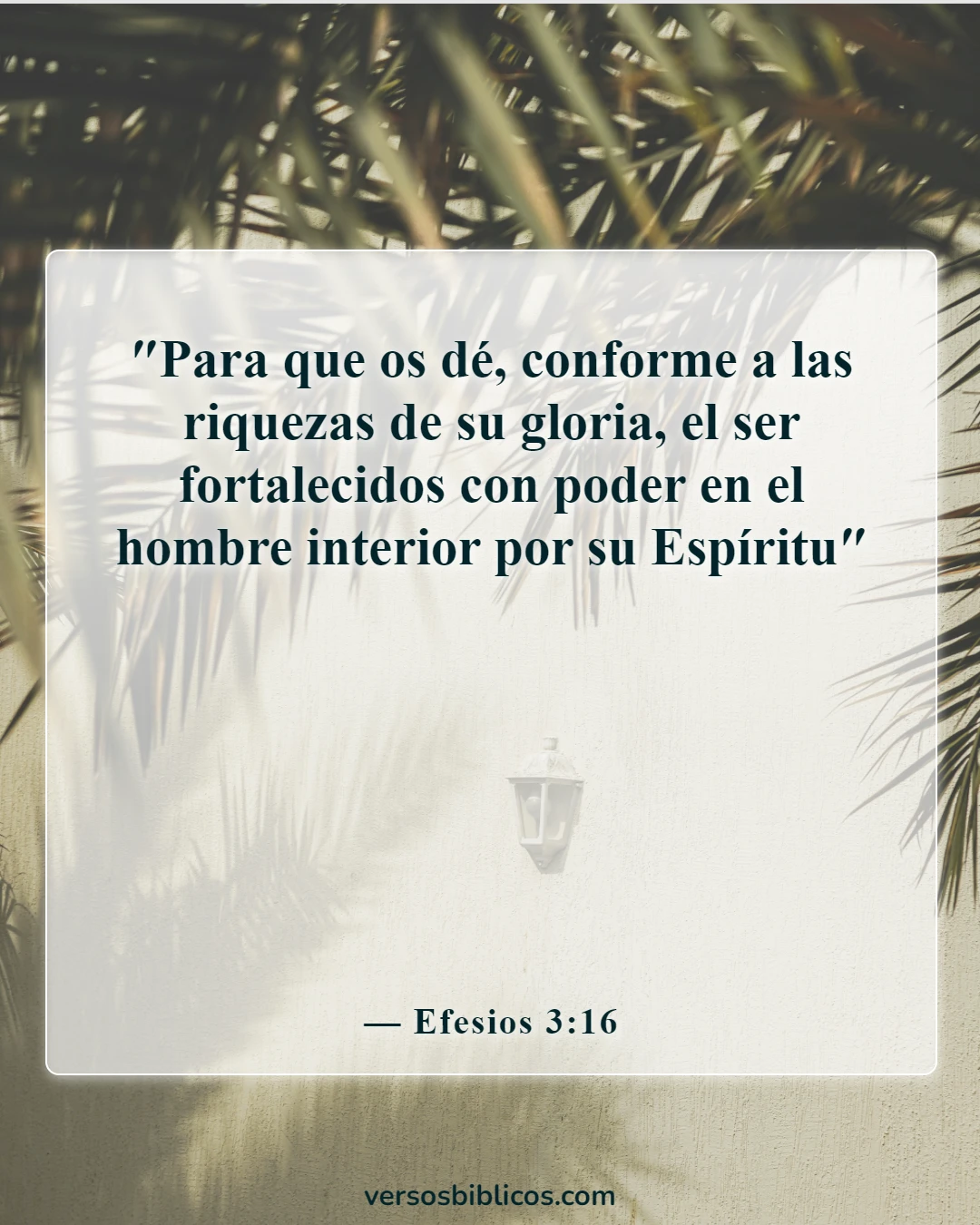 Versículos de la Biblia sobre el ayuno (Efesios 3:16)