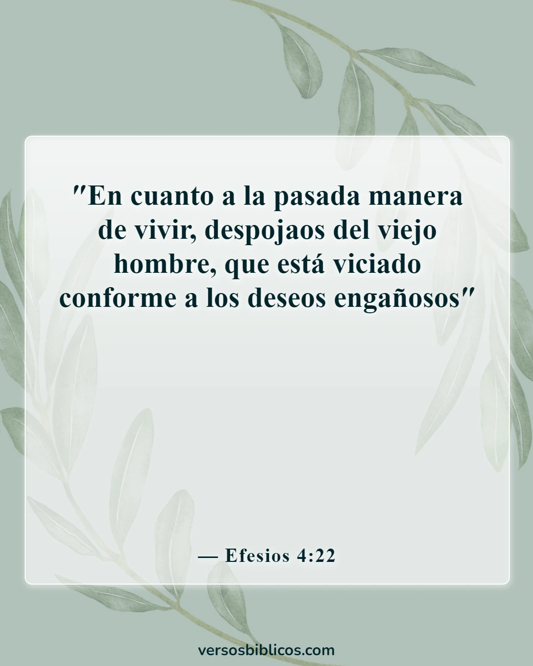 Versículos de la Biblia sobre los placeres personales (Efesios 4:22)
