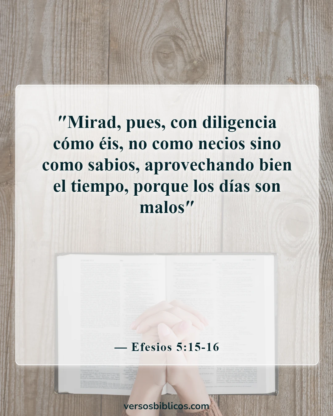 Versículos de la Biblia sobre cortos (Efesios 5:15-16)