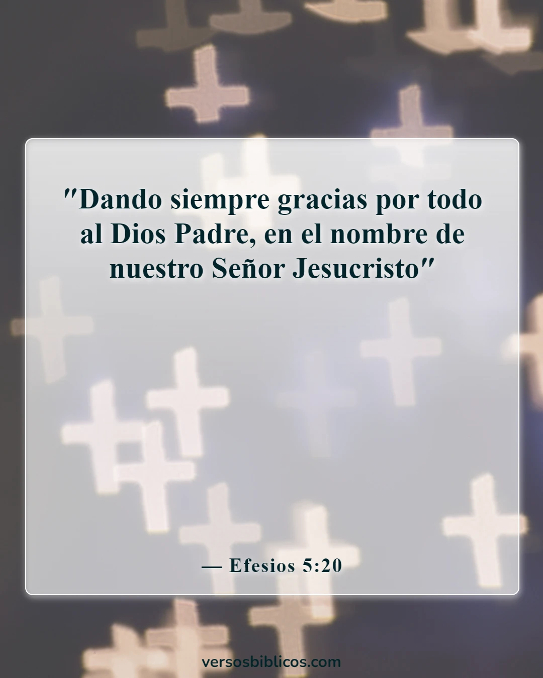 Versículos de la Biblia sobre reconocer a Dios en todos tus caminos (Efesios 5:20)