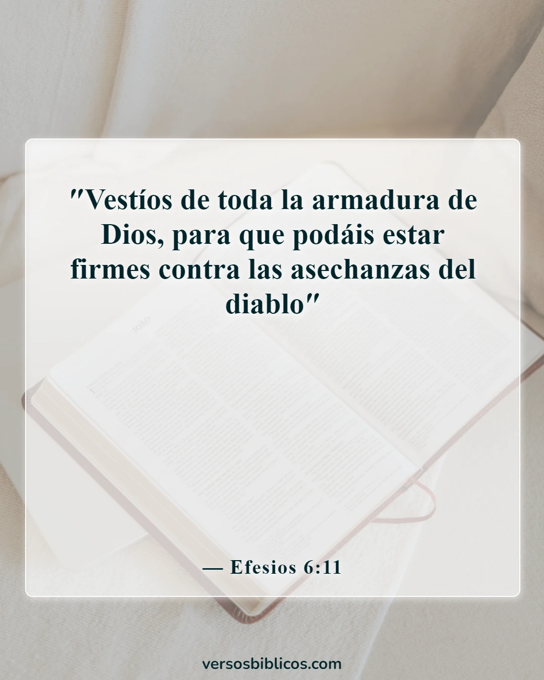 Versículos de la Biblia sobre las influencias malas y negativas (Efesios 6:11)