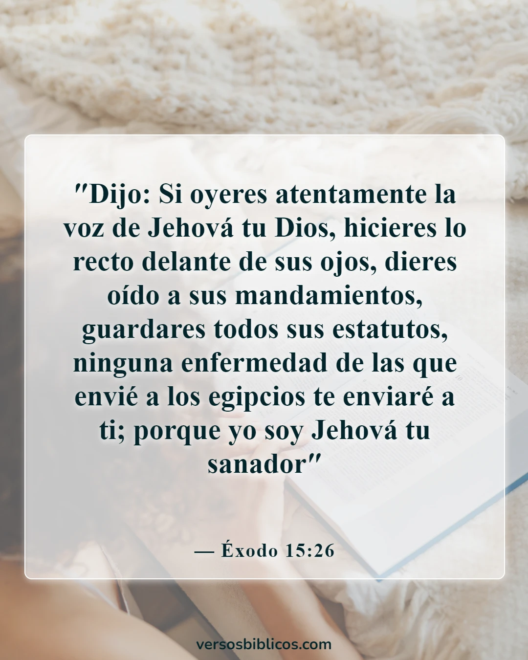 Versículos de la Biblia sobre víctimas de accidentes automovilísticos (Éxodo 15:26)
