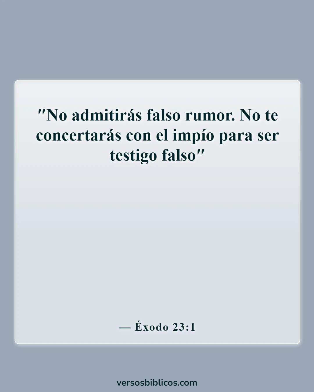 Versículos de la Biblia sobre el asesinato de inocentes (Éxodo 23:1)
