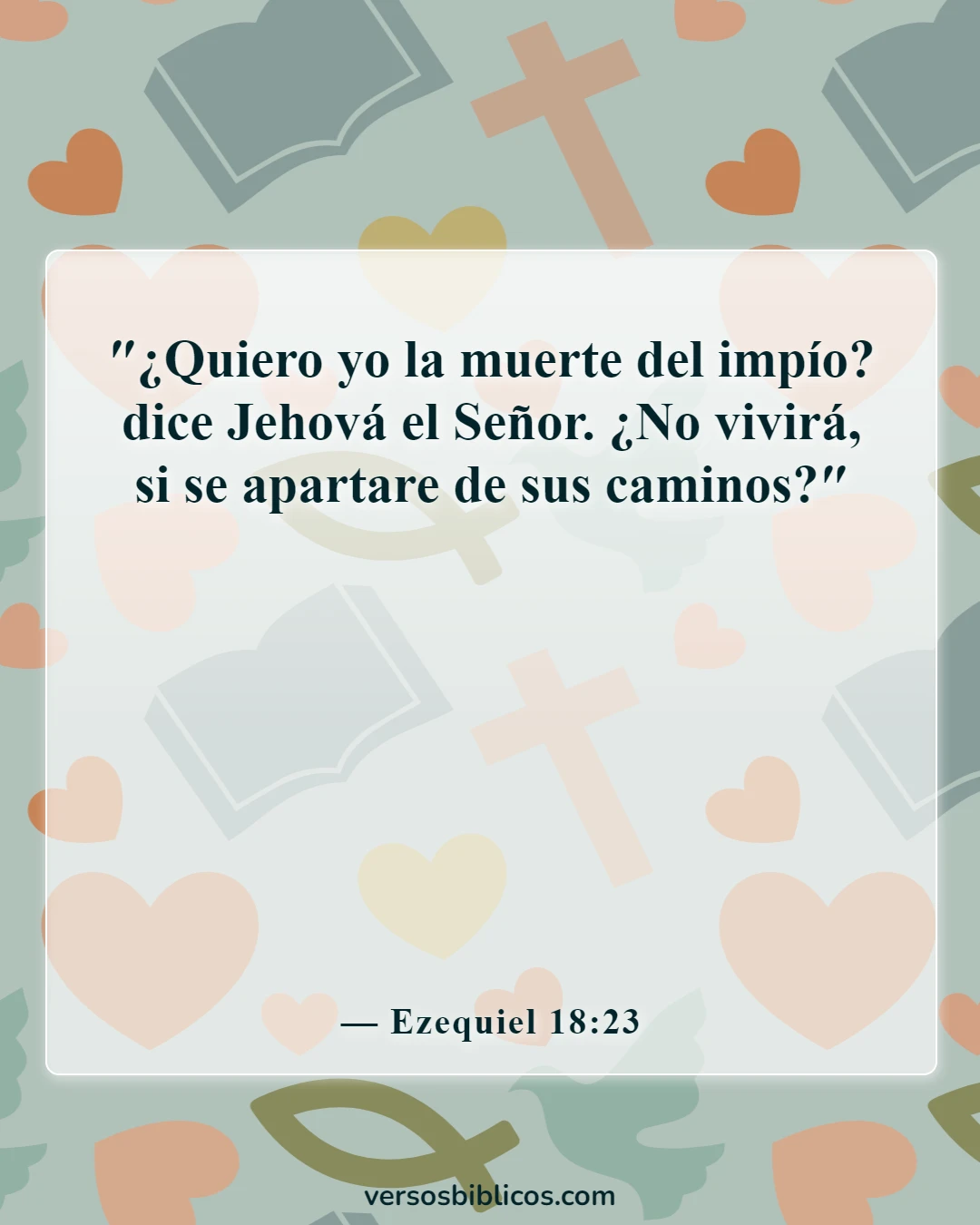 Versículos de la Biblia sobre contra la predestinación (Ezequiel 18:23)