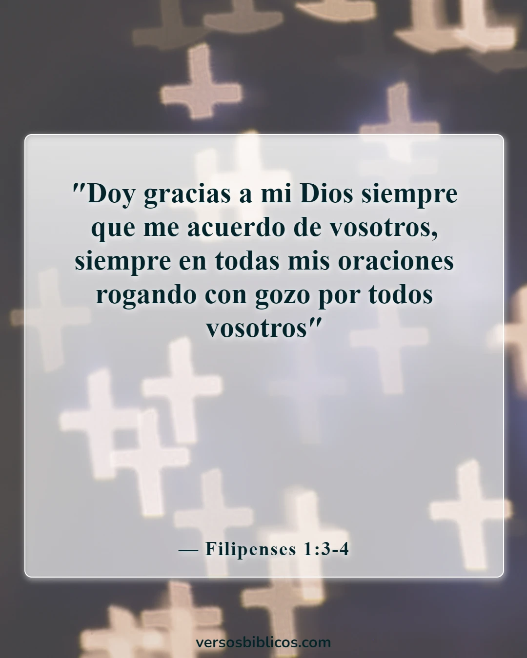 Versículos de la Biblia sobre extrañar a un ser querido (Filipenses 1:3-4)