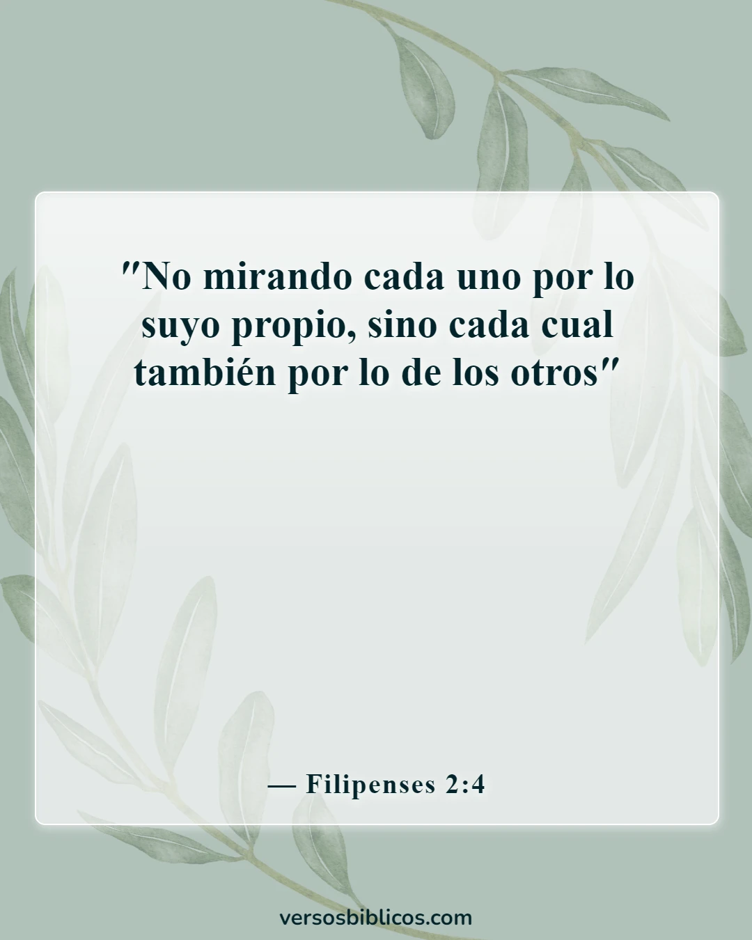 Versículos de la Biblia sobre las influencias malas y negativas (Filipenses 2:4)