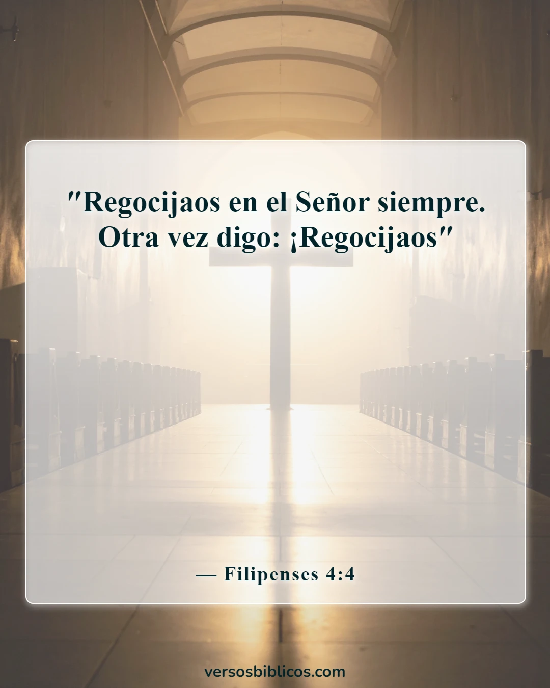 Versículos de la Biblia sobre bendiciones de feliz domingo con imágenes (Filipenses 4:4)