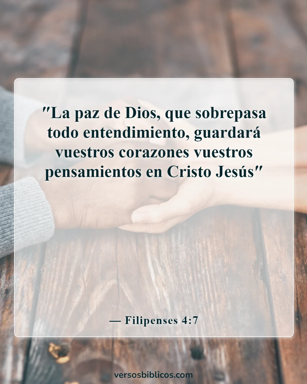 Versículos de la Biblia sobre la muerte inesperada de un niño (Filipenses 4:7)