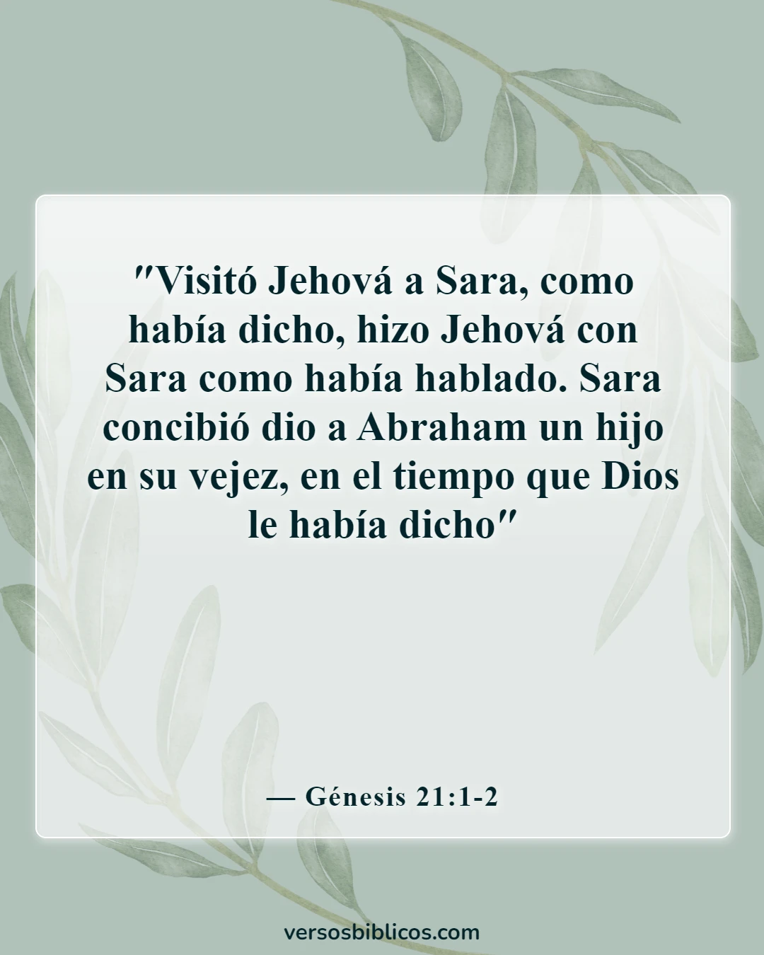 Versículos de la Biblia sobre esperar a Dios (Génesis 21:1-2)