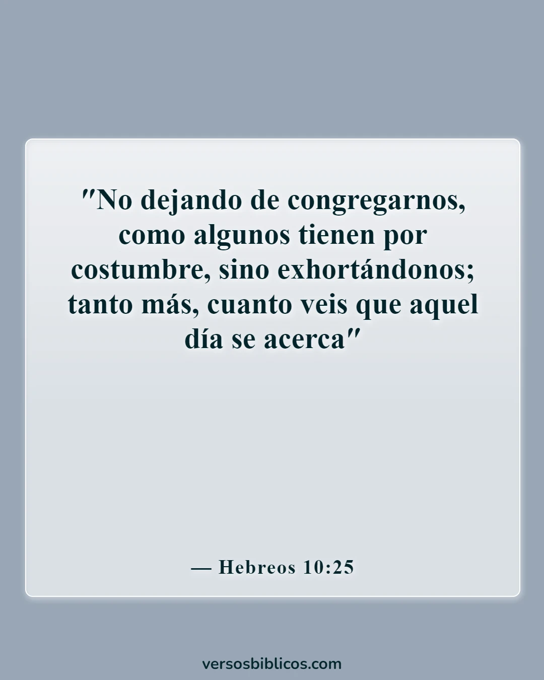 Versículos de la Biblia sobre el bendito domingo agradecido (Hebreos 10:25)