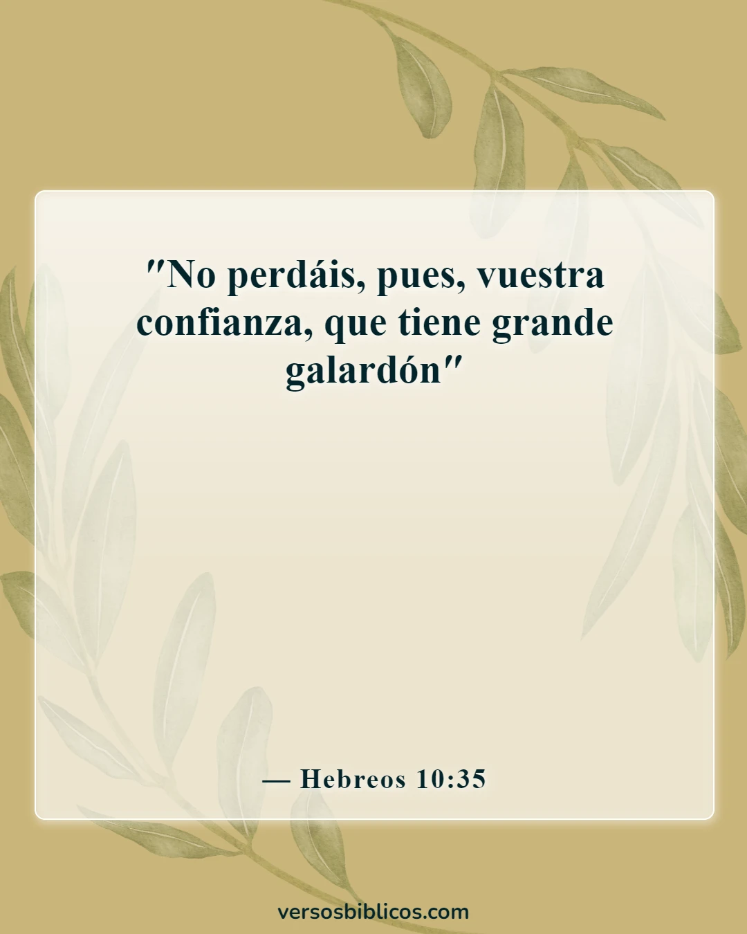 Versículos de la Biblia sobre citas biográficas personales (Hebreos 10:35)