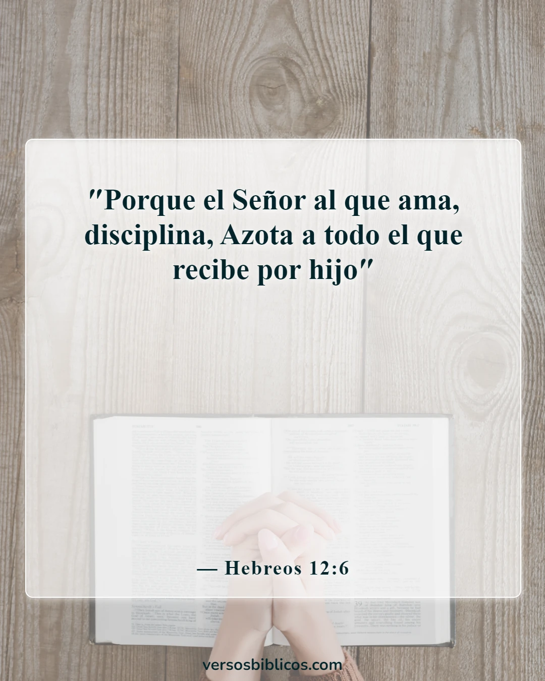 Versículos de la Biblia sobre el adolescente rebelde (Hebreos 12:6)