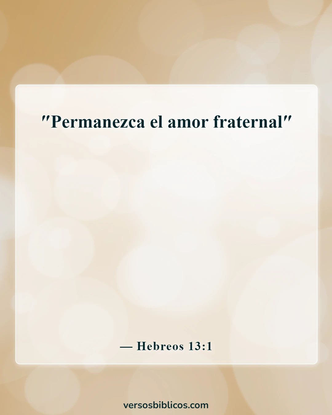 Versículos de la Biblia sobre el compañerismo (Hebreos 13:1)