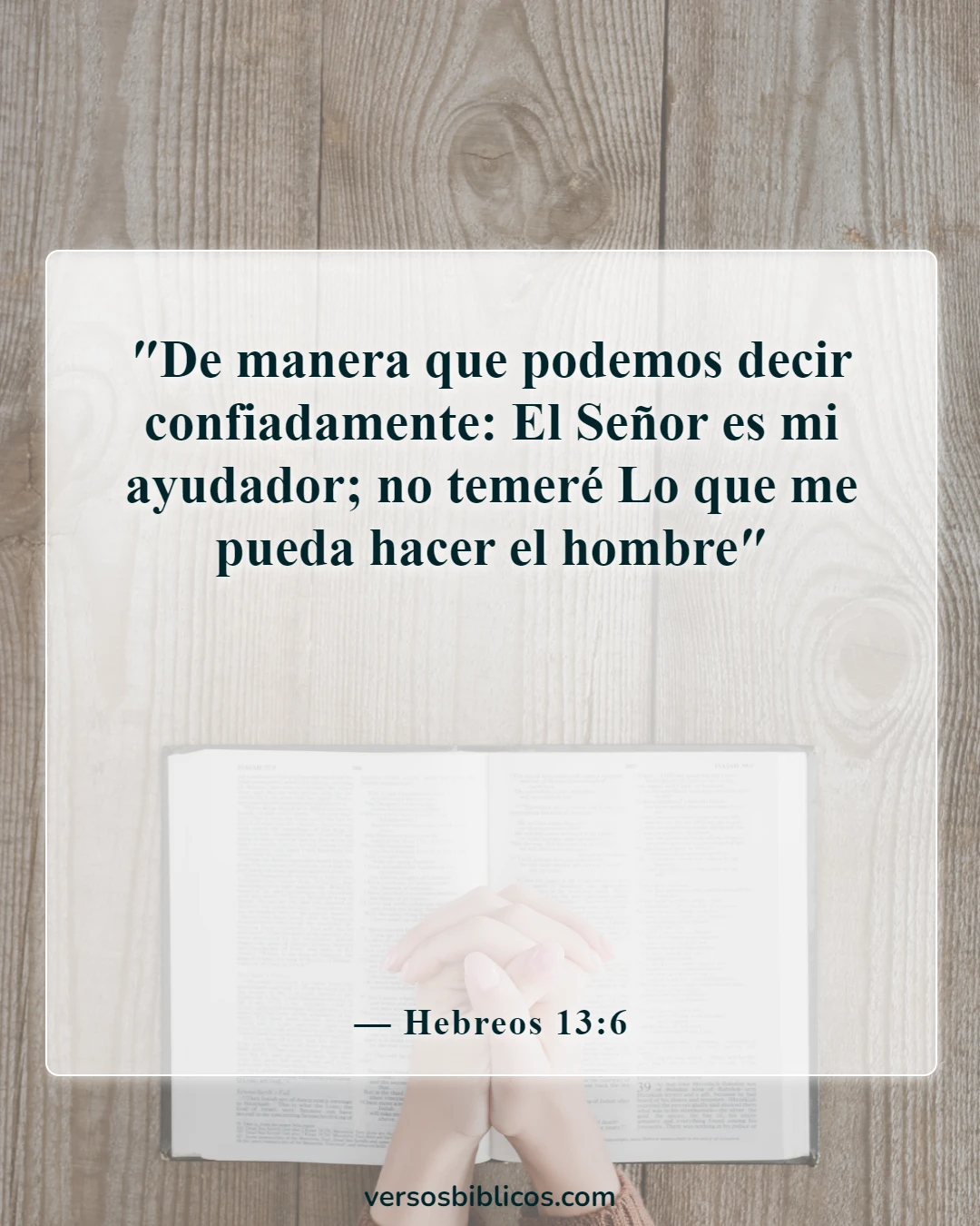 Versículos de la Biblia sobre el estímulo para las mujeres (Hebreos 13:6)