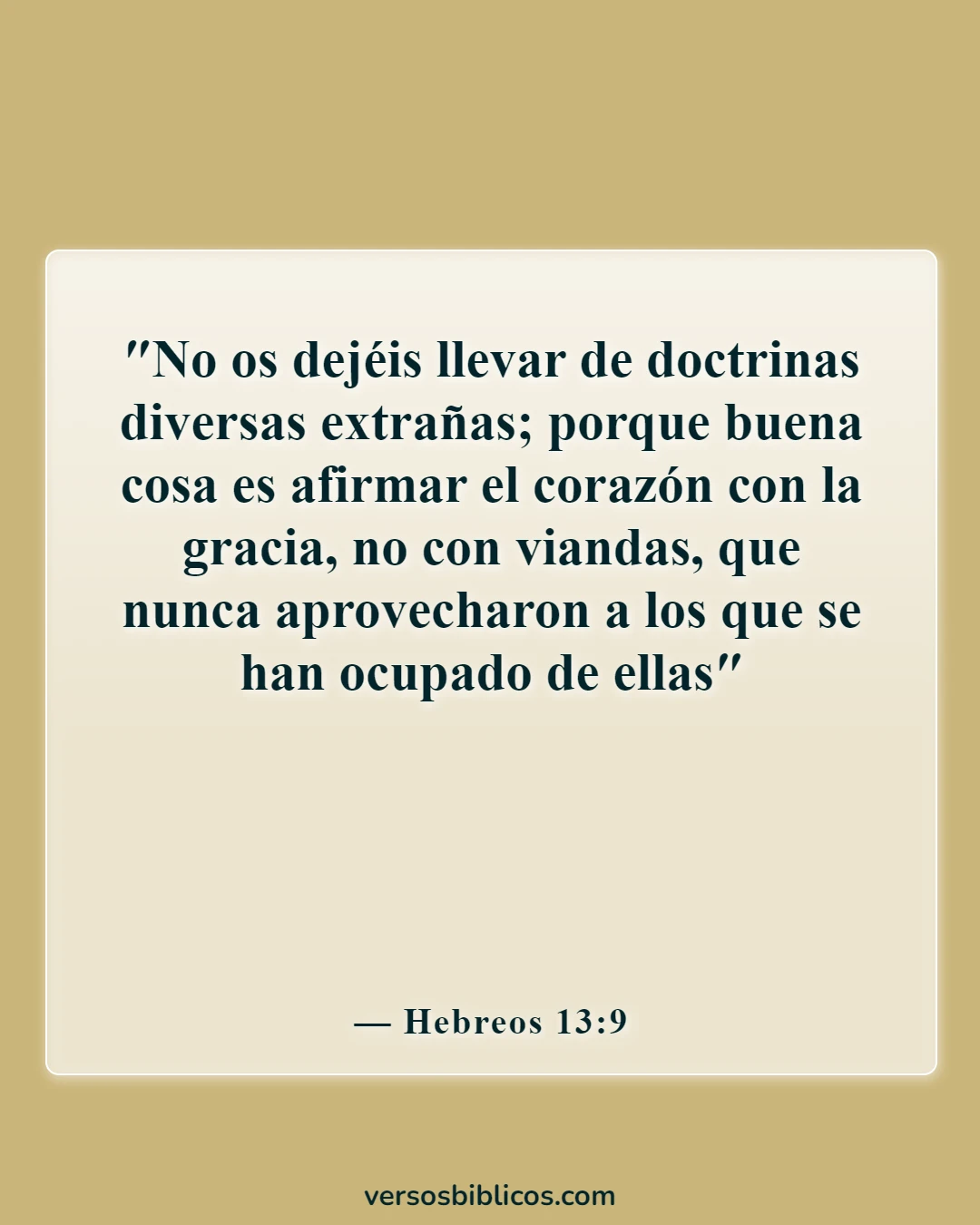 Versículos de la Biblia sobre advertencias contra los falsos maestros (Hebreos 13:9)