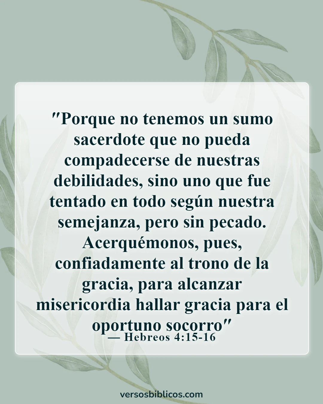 Versículos de la Biblia sobre víctimas de accidentes automovilísticos (Hebreos 4:15-16)