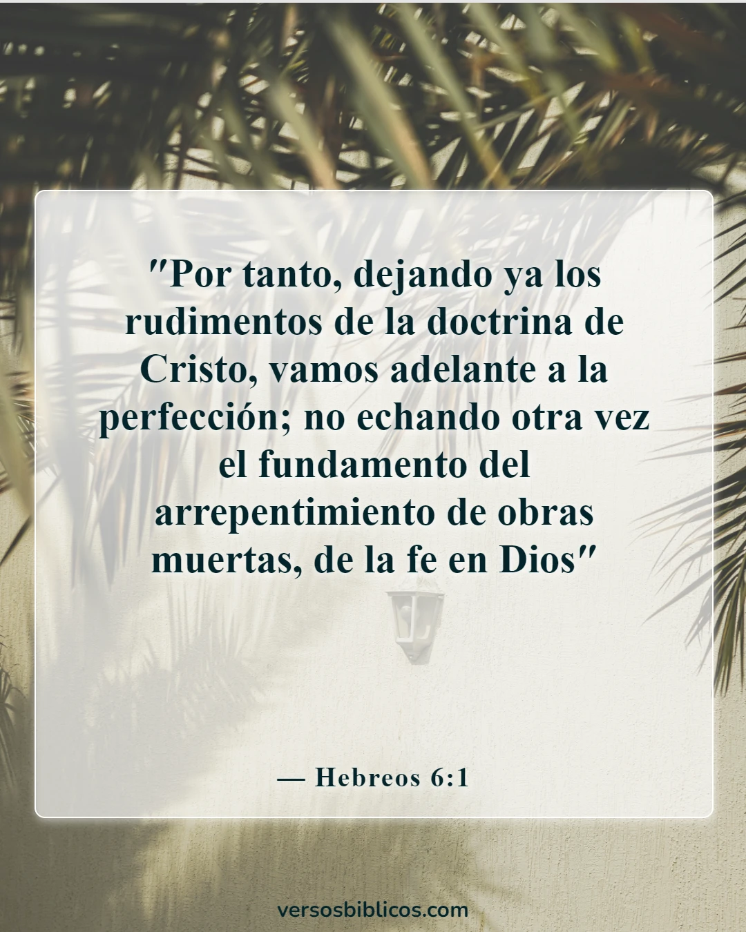 Versículos de la Biblia sobre el crecimiento espiritual (Hebreos 6:1)
