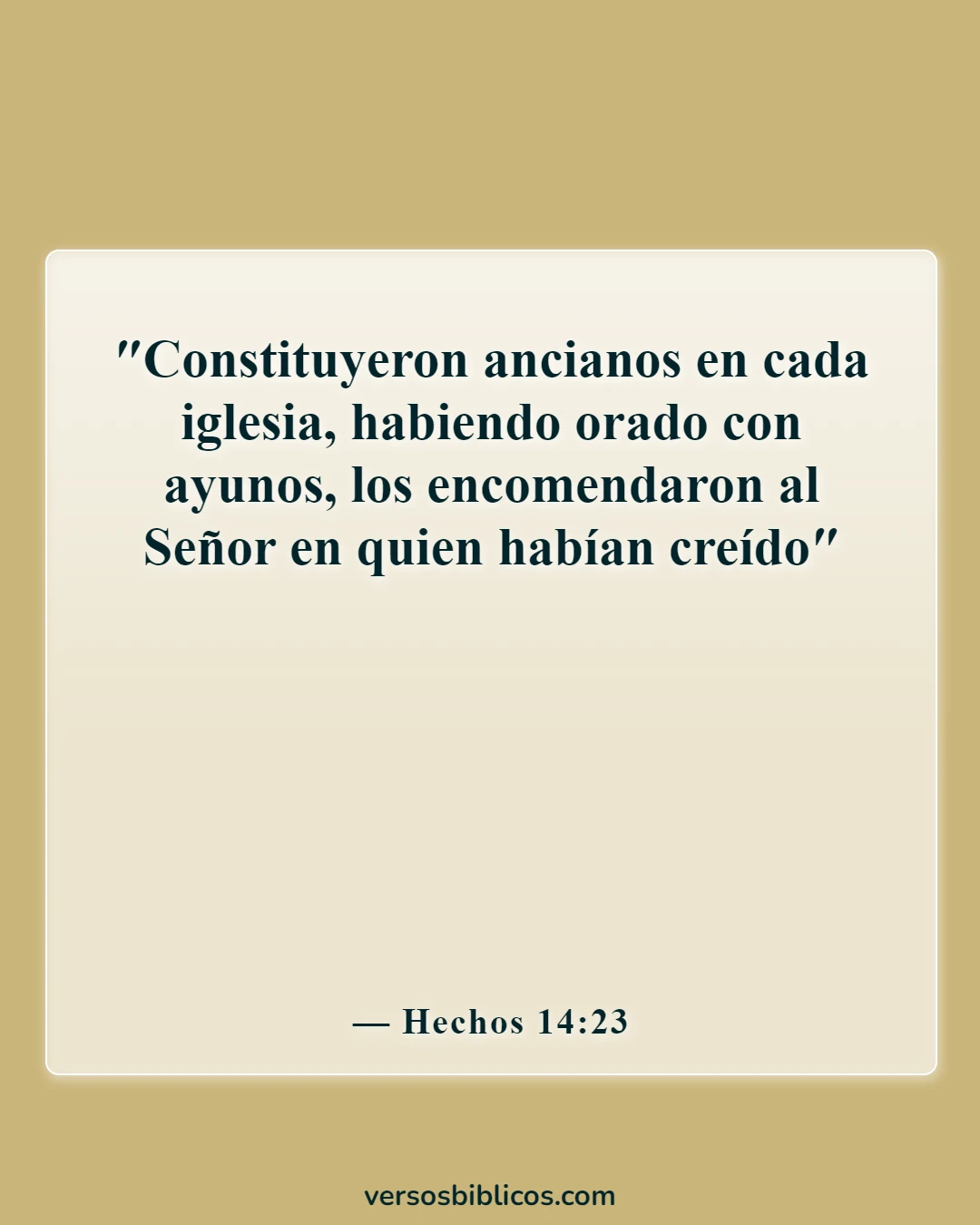 Versículos de la Biblia sobre el ayuno (Hechos 14:23)