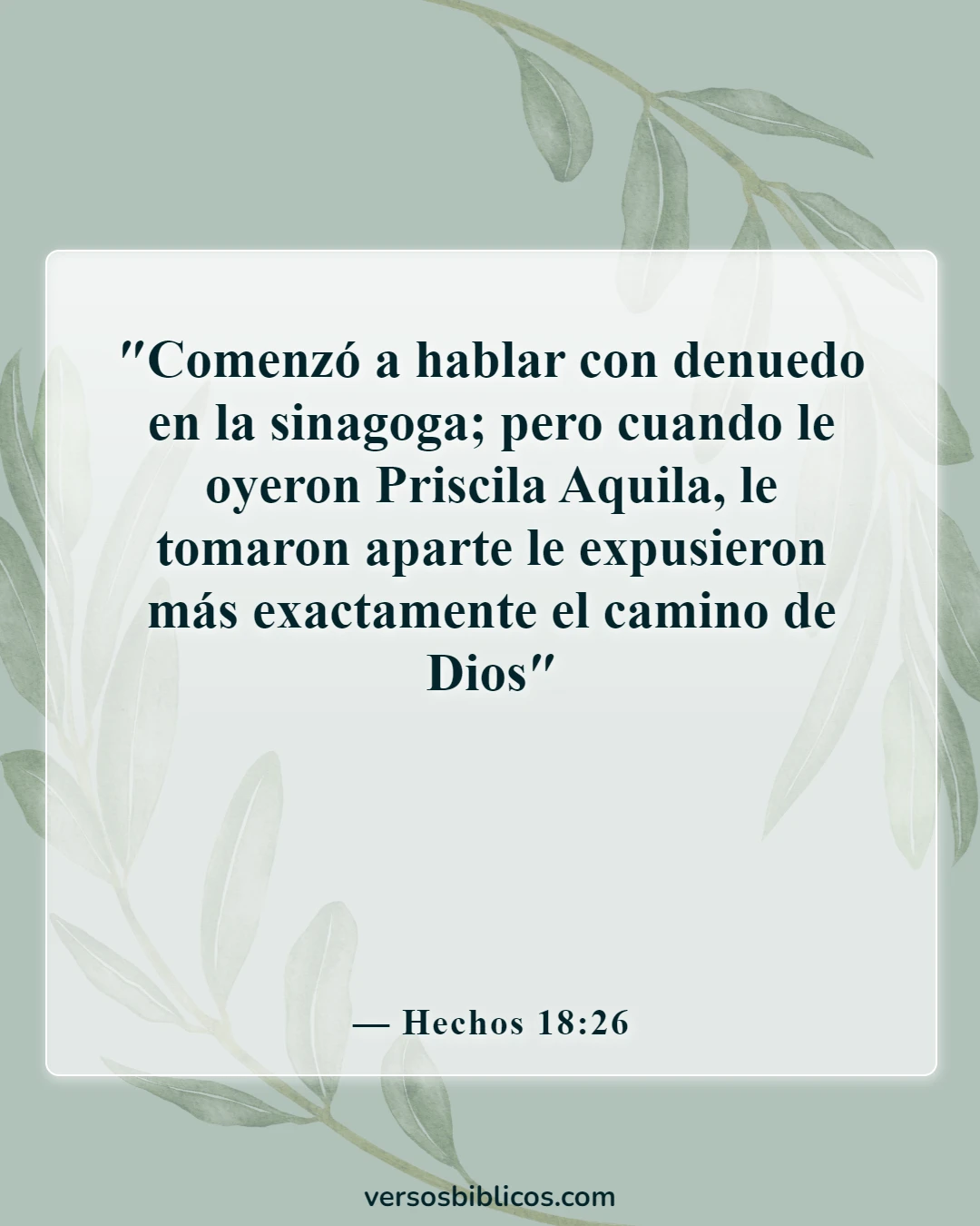 Versículos de la Biblia sobre los ayudantes del destino (Hechos 18:26)