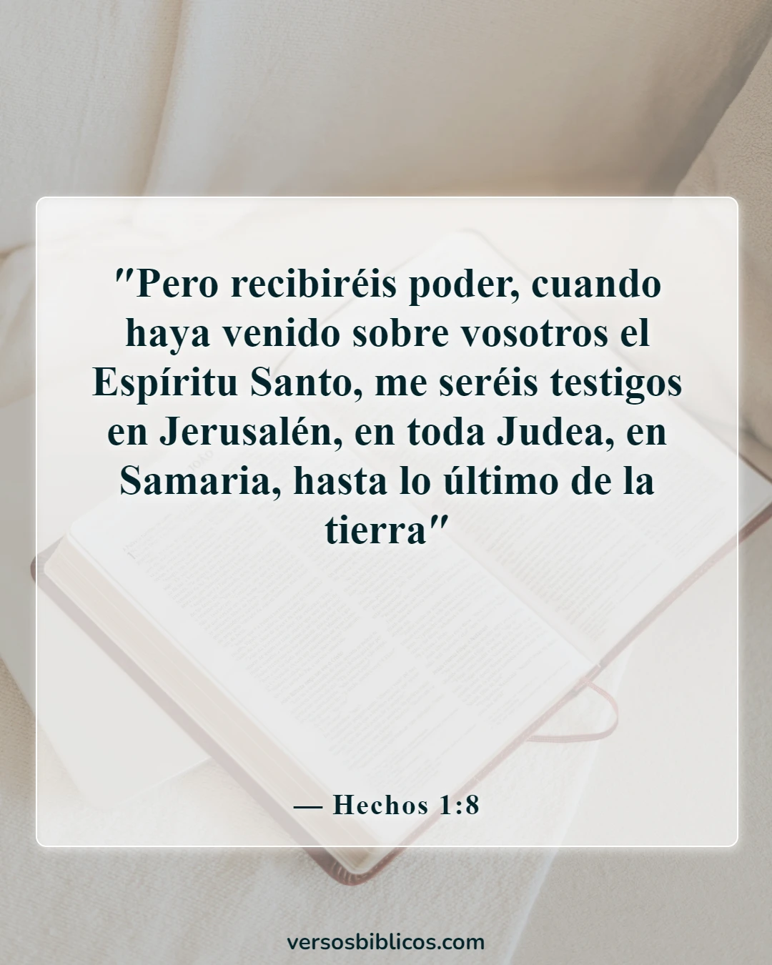 Versículos de la Biblia sobre orar por viajes misioneros (Hechos 1:8)