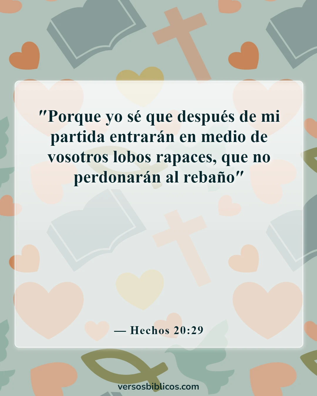 Versículos de la Biblia sobre advertencias contra los falsos maestros (Hechos 20:29)