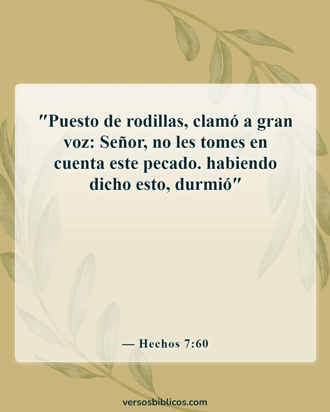 Versículos de la Biblia sobre ser amable con los malos (Hechos 7:60)