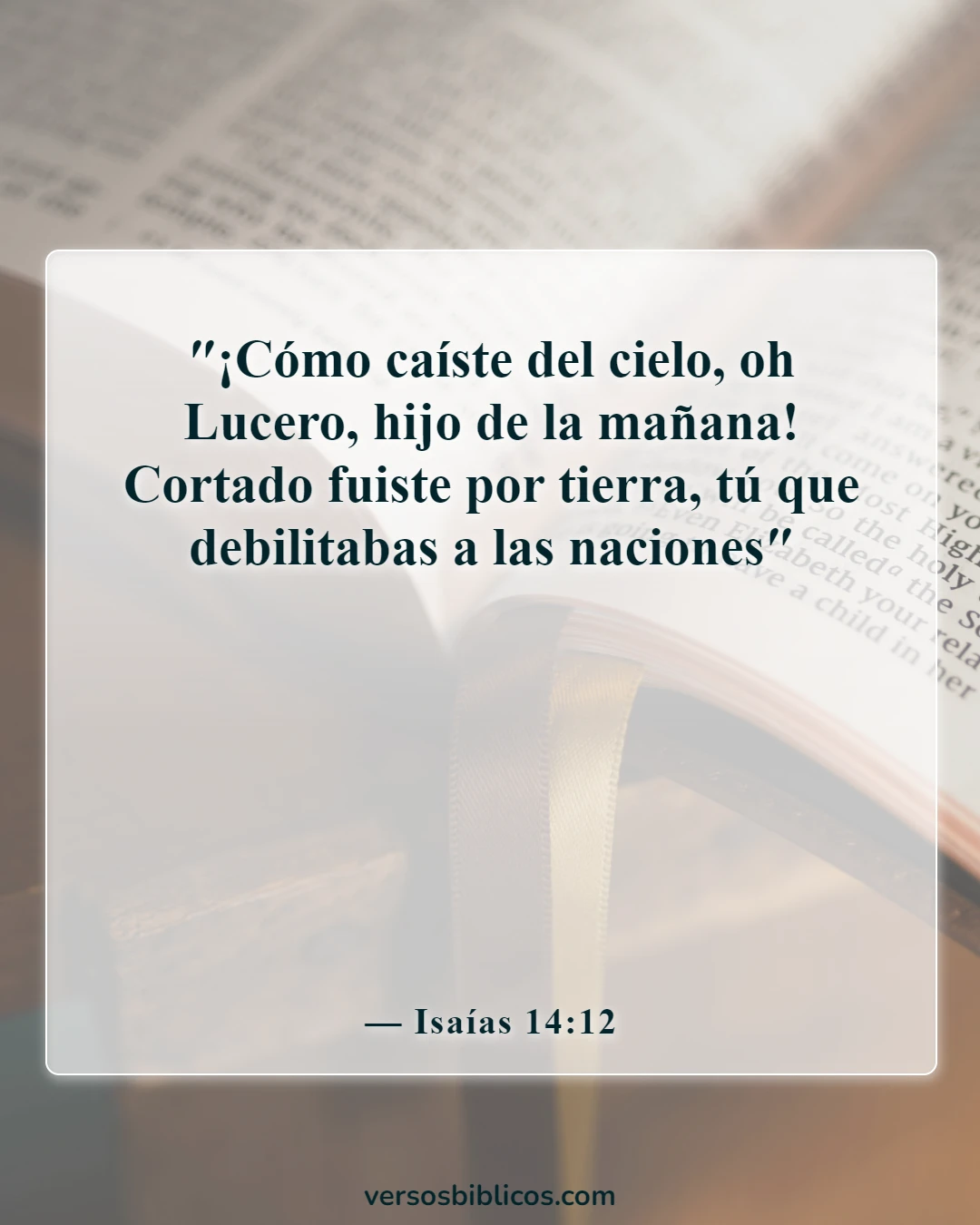 Versículos de la Biblia sobre el otoño (Isaías 14:12)