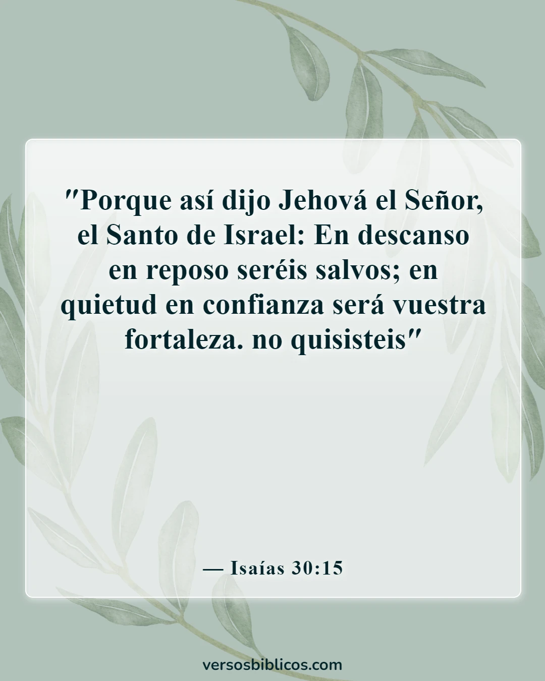 Versículos de la Biblia sobre el arrepentimiento (Isaías 30:15)