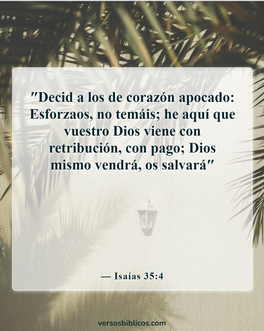 Versículos de la Biblia sobre la inestabilidad emocional y el agotamiento (Isaías 35:4)