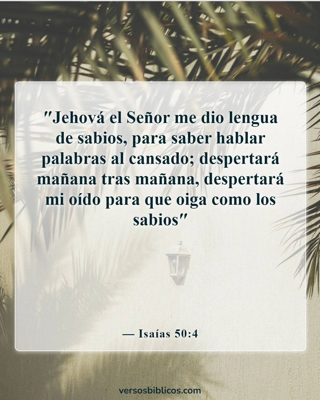 Versículos de la Biblia sobre cómo cuidar la lengua (Isaías 50:4)