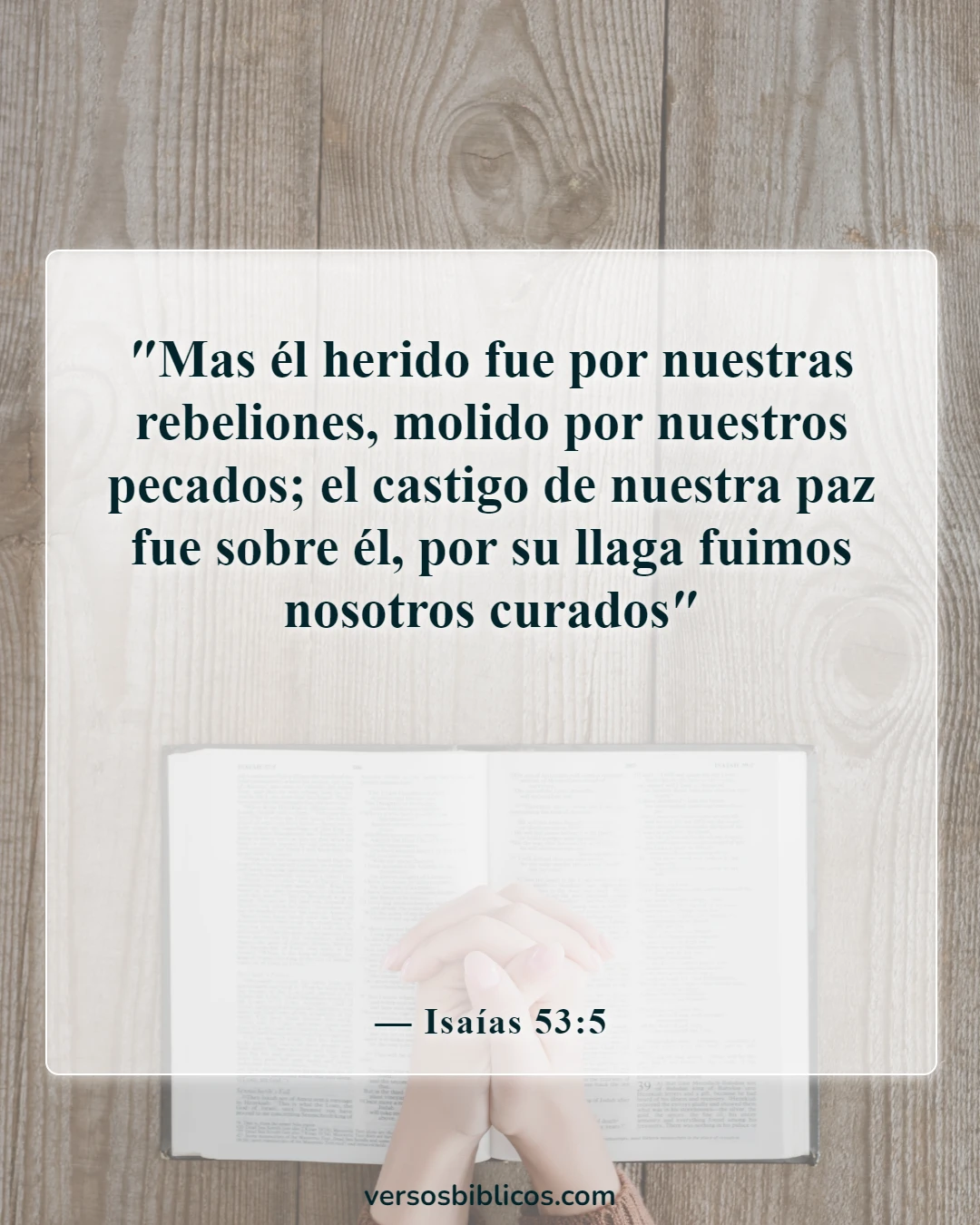 Versículos de la Biblia sobre los poderes y habilidades de Dios (Isaías 53:5)