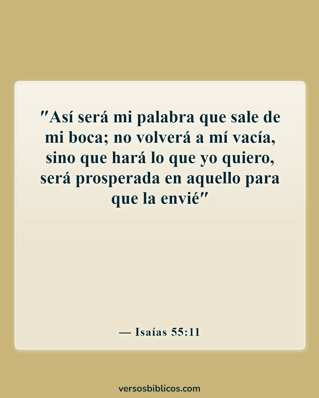 Versículos de la Biblia sobre la victoria sobre las enfermedades y las dolencias (Isaías 55:11)