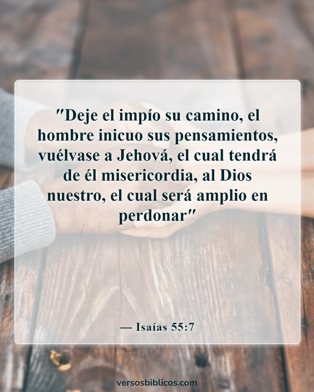 Versículos de la Biblia sobre la idolatría (Isaías 55:7)