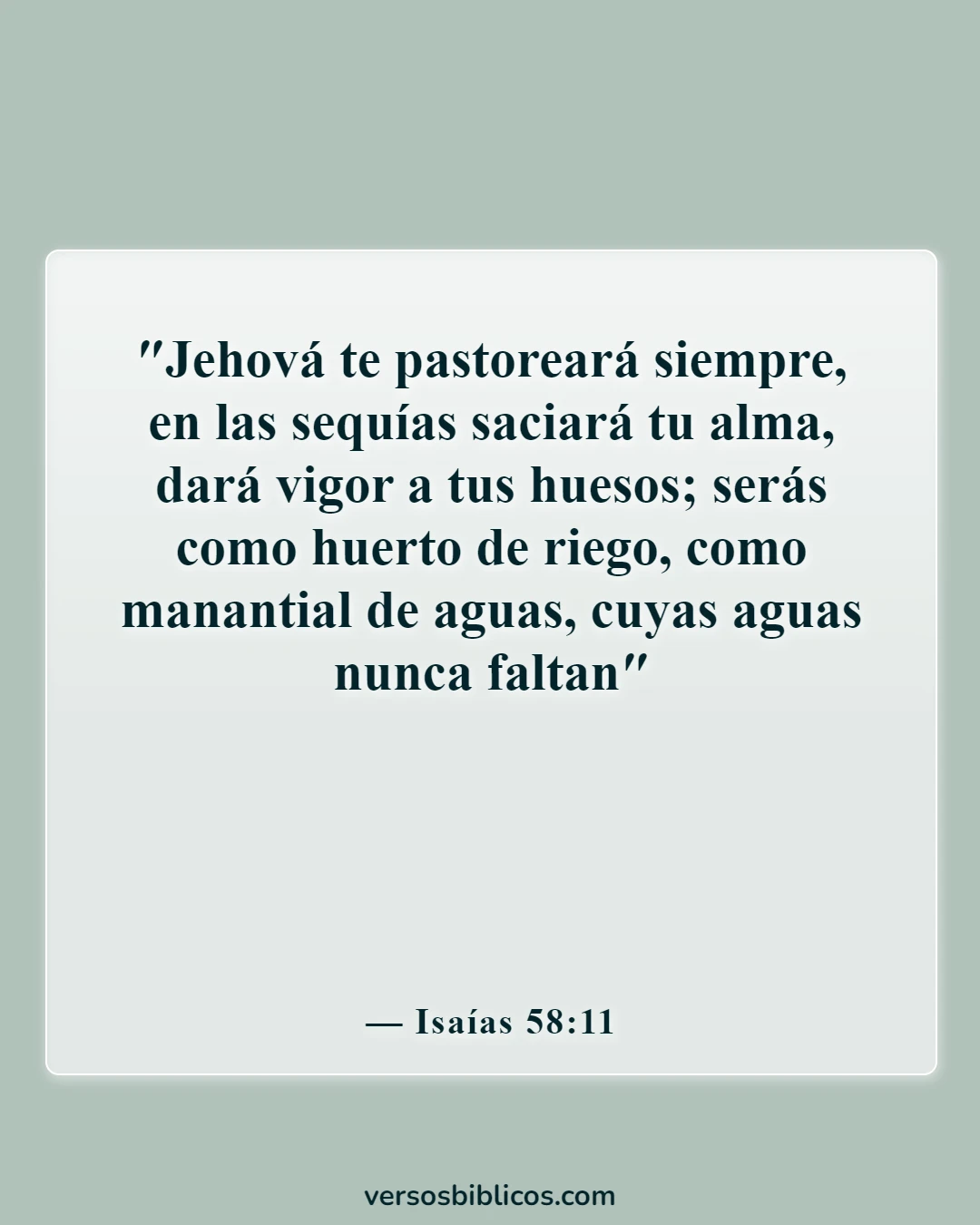 Versículos de la Biblia sobre orientación en la toma de decisiones (Isaías 58:11)