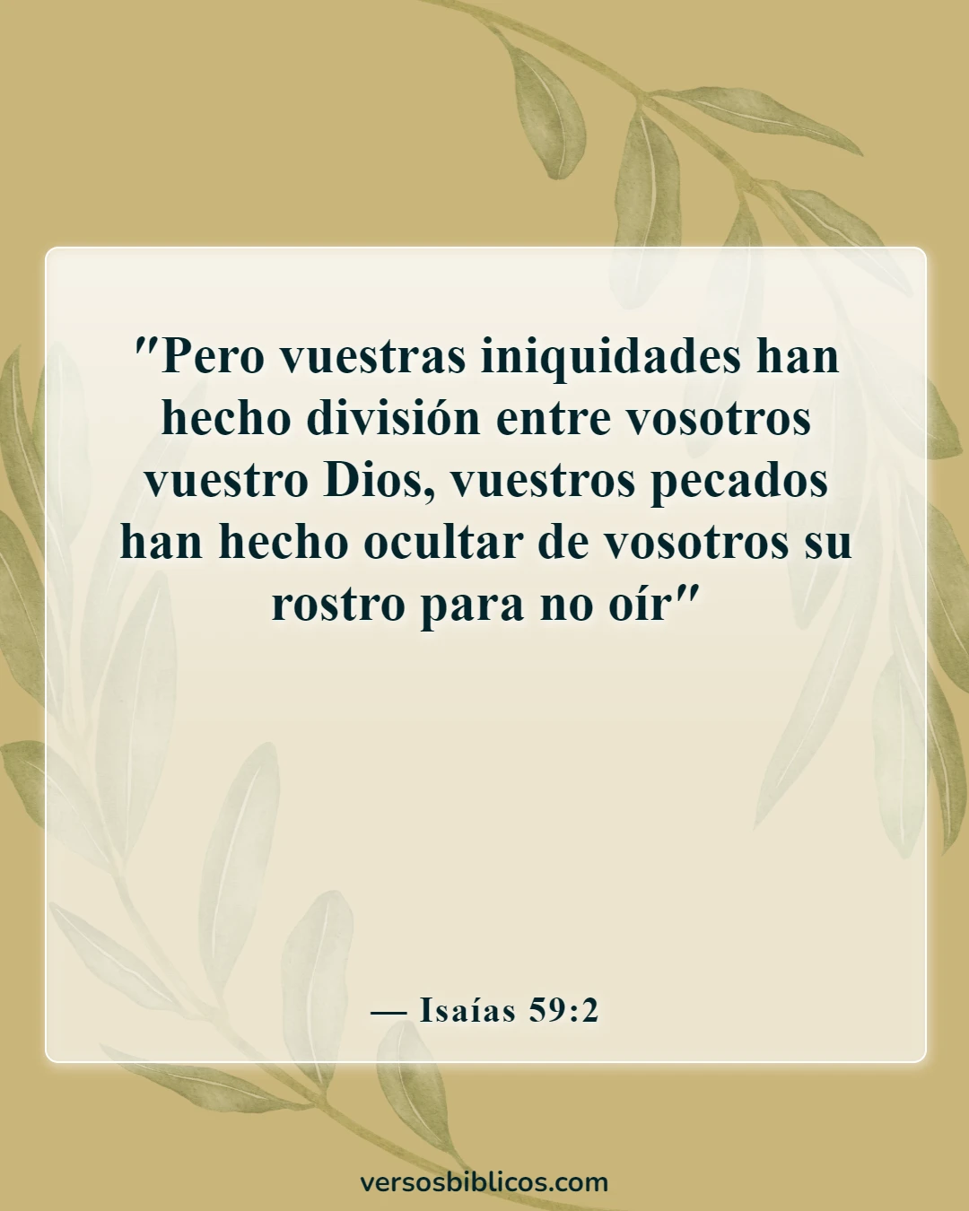 Versículos de la Biblia sobre pedir y recibir (Isaías 59:2)