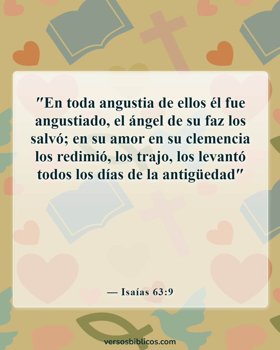 Versículos de la Biblia sobre los ángeles que te cuidan (Isaías 63:9)