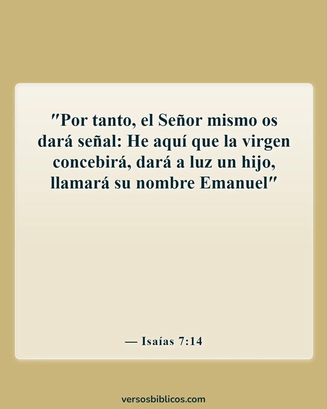 Versículos de la Biblia sobre poderosas profecías (Isaías 7:14)