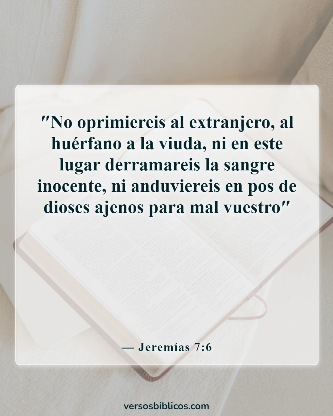 Versículos de la Biblia sobre el asesinato de inocentes (Jeremías 7:6)